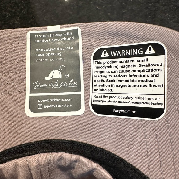 PONYBACK LIGHT GRAY HAT Size  Med/ Large - Picture 7 of 11